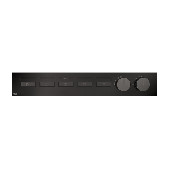 Gessi Hi-Fi Термостат для душа, с включением до 5 источников одновременно, внешняя часть, цвет: Black Metal PVD