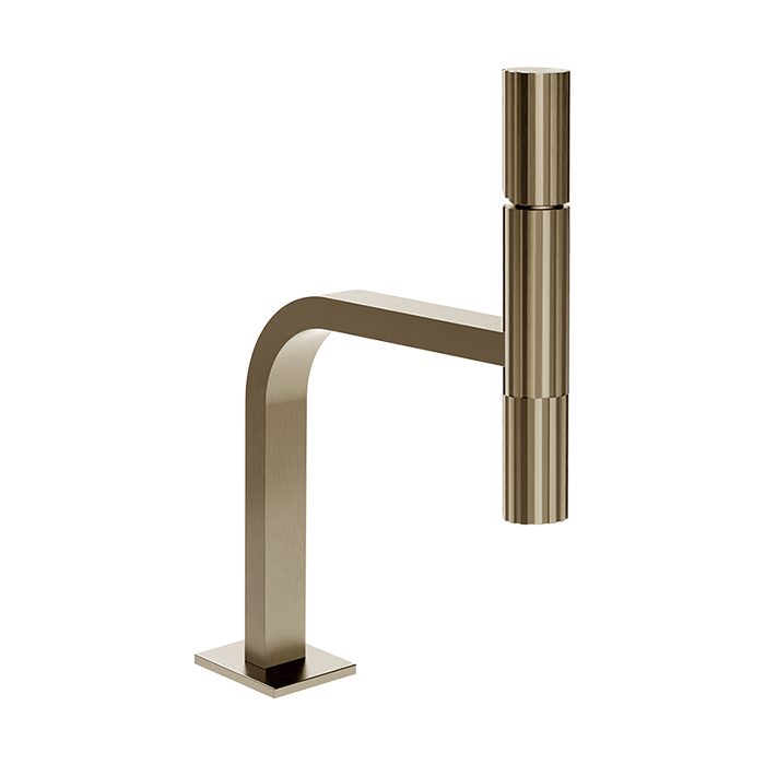 Gessi Incastri Смеситель для раковины, 1 отв, без донного клапана, цвет: Brass Brushed PVD