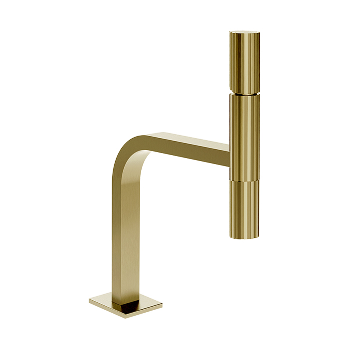 Gessi Incastri Смеситель для раковины, 1 отв, без донного клапана, цвет: Finox Brushed Nickel
