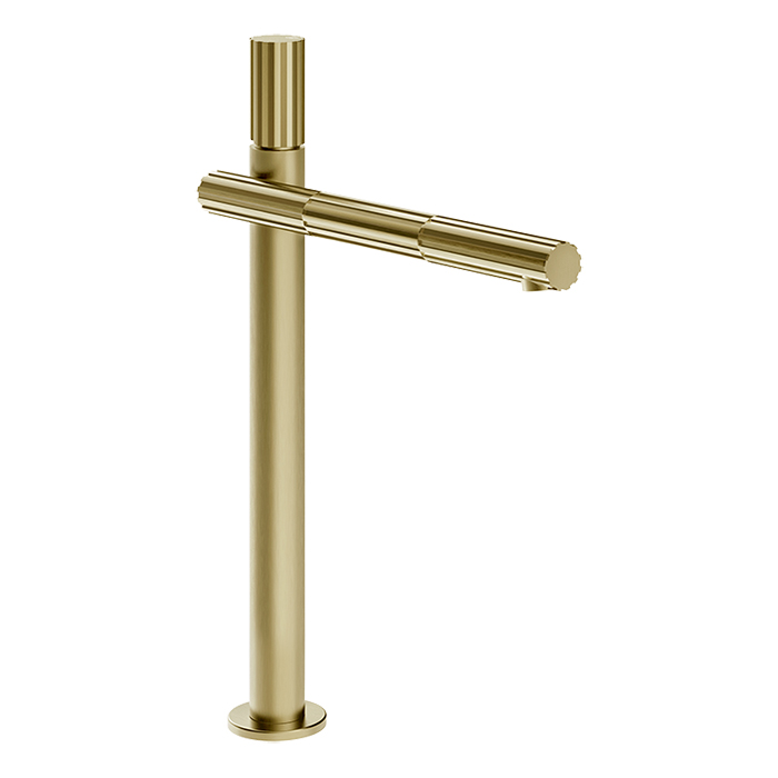 Gessi Incastri Смеситель для раковины, высокий, 1 отв, цвет: Brass Brushed PVD