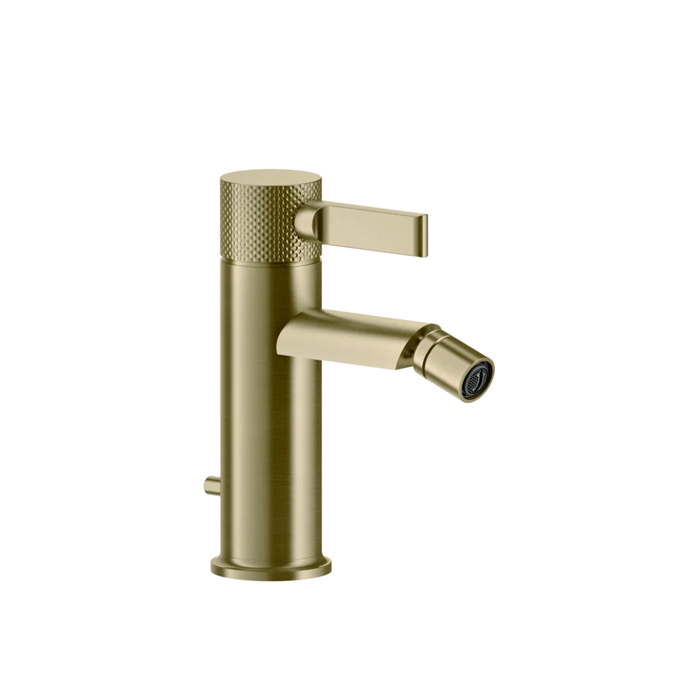 Gessi Inciso Смеситель для биде, 1 отв, с донным клапаном, цвет: Brushed brass pvd