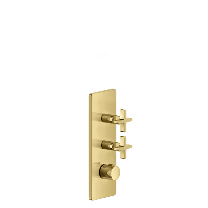 Gessi Inciso Смеситель для душа, термостатический, встраиваемый, резьба 3/4", внешняя часть, цвет: золото