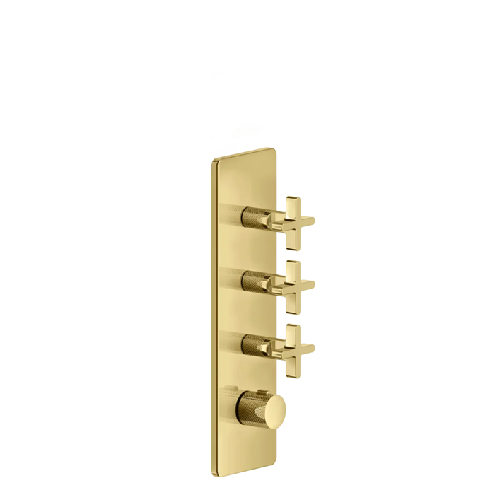 Gessi Inciso Смеситель для душа, термостатический, встраиваемый, резьба 3/4", внешняя часть, цвет: золото