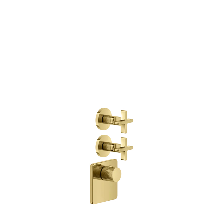 Gessi Inciso Смеситель для душа, термостатический, встраиваемый, резьба 3/4", внешняя часть, цвет: золото