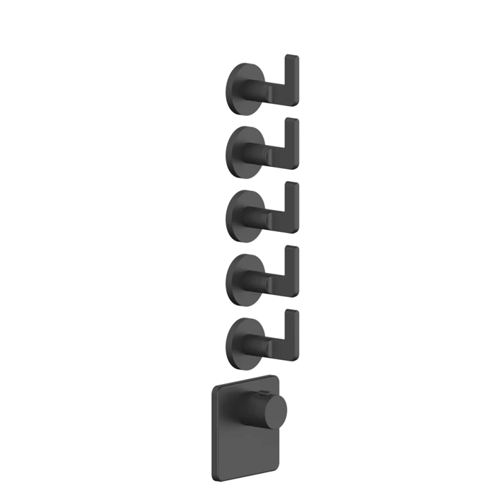 Gessi Inciso Смеситель для душа, встраиваемый, термостатический, резьба 3/4", внешняя часть, цвет: Black XL