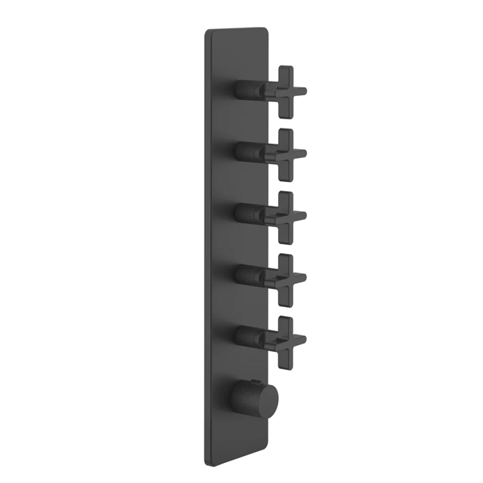 Gessi Inciso Смеситель для душа, встраиваемый, термостатический, резьба 3/4", внешняя часть, цвет: Black XL