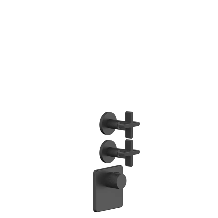 Gessi Inciso Смеситель для душа, встраиваемый, термостатический, резьба 3/4", внешняя часть, цвет: Black XL