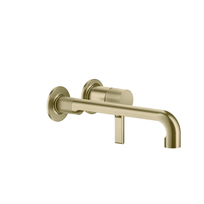 Gessi INCISO Смеситель для раковины, встраиваемый, с изливом, (внешние части), цвет: brushed brass pvd