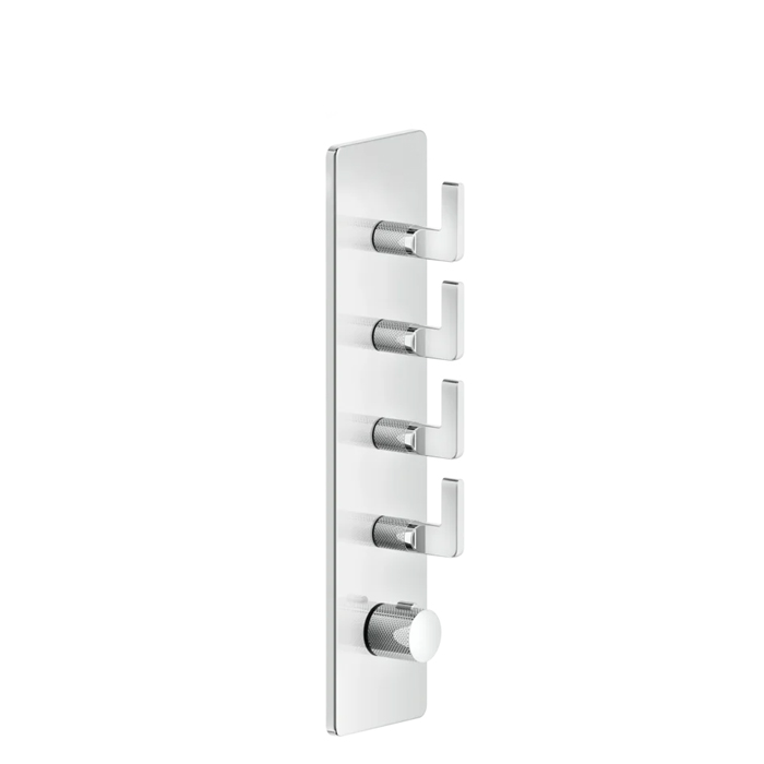 Gessi Inciso Встраиваемый термостатический смеситель на 4 источника, резьба 3/4", внешняя часть, цвет: хром