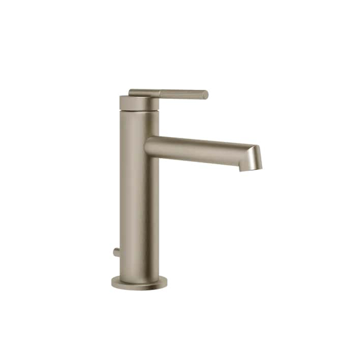 Gessi Ingranaggio Смеситель для раковины, на 1 отв, с донным клапаном и соединительными шлангами, цвет: Finox Brushed Nickel