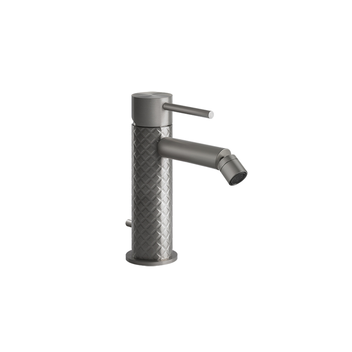 Gessi Intreccio Смеситель однорычажный для биде с донным клапаном, цвет: шлифованная сталь