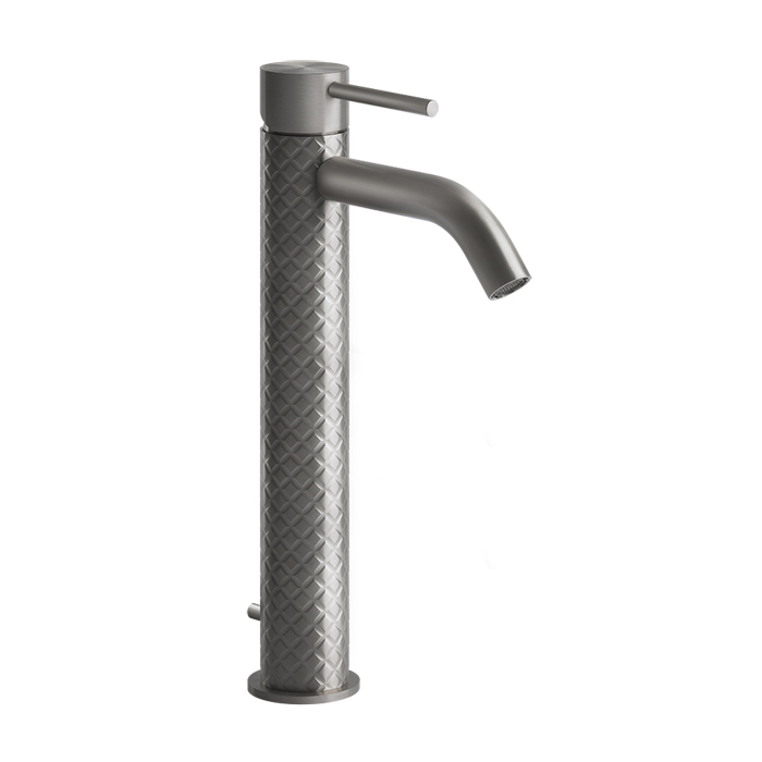 Gessi Intreccio Смеситель однорычажный высокий с донным клапаном, цвет: шлифованная сталь