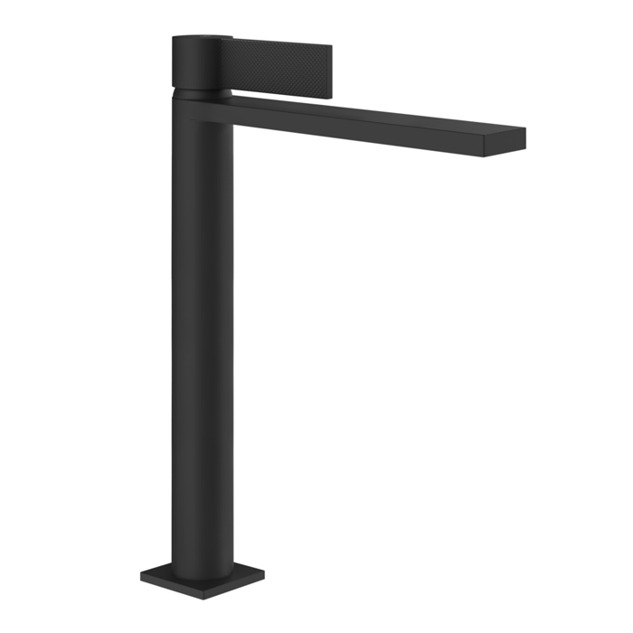 Gessi Inverso Diamantato Смеситель для раковины, высокий, 1 отв, с донным клапаном "Stop&Go", цвет: Matte Black