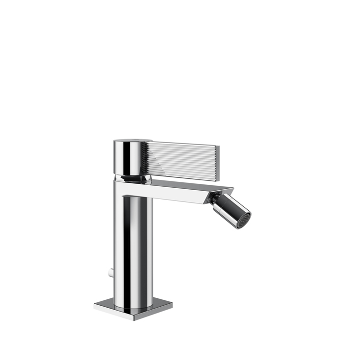 Gessi Inverso Rigato Смеситель для биде, 1 отв, с донным клапаном, цвет: хром