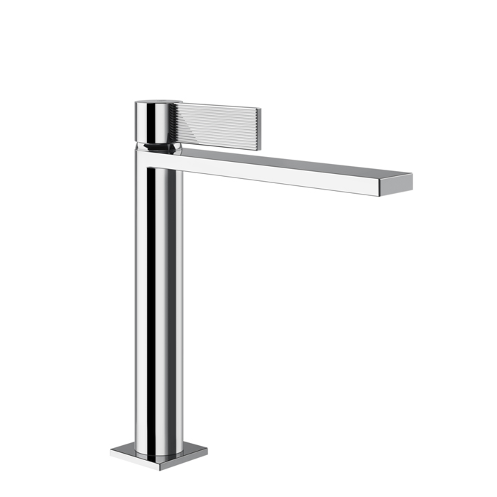 Gessi Inverso Rigato Смеситель для раковины, 1 отв, с донным клапаном "Stop&Go", цвет: хром