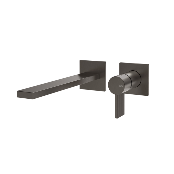 Gessi Inverso Rigato Внешняя часть настенного смесителя для раковины, цвет: Black Metal Br. PVD