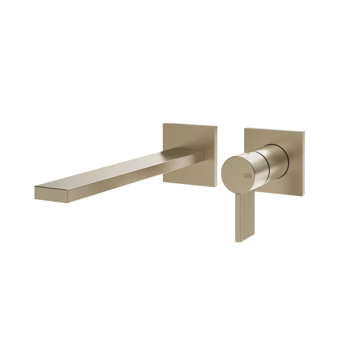 Gessi Inverso Rigato Внешняя часть настенного смесителя для раковины, цвет: Finox Brushed Nickel