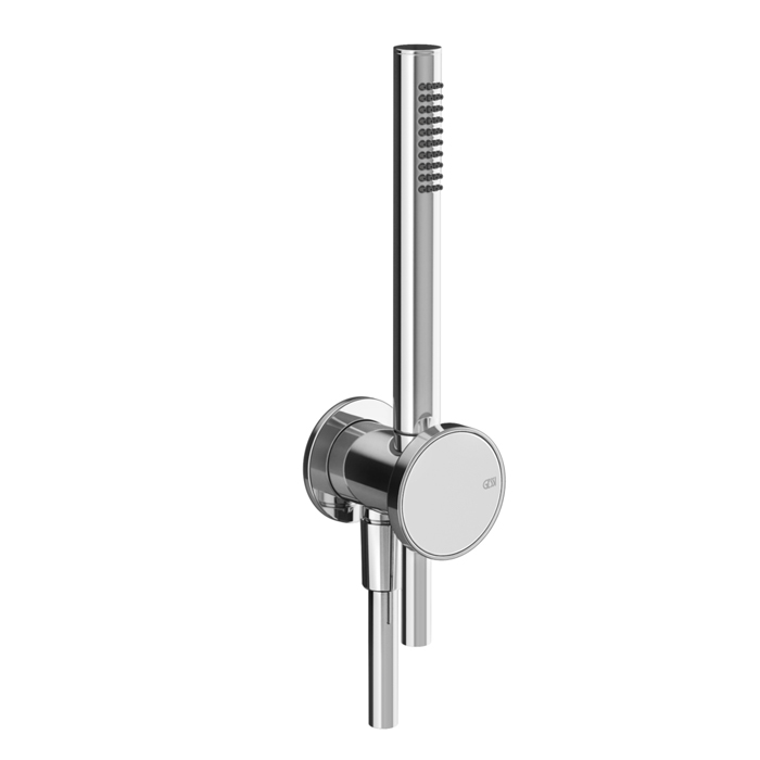 Gessi Origini Душевой комплект: вывод воды, держатель, шланга, лейка, цвет: хром