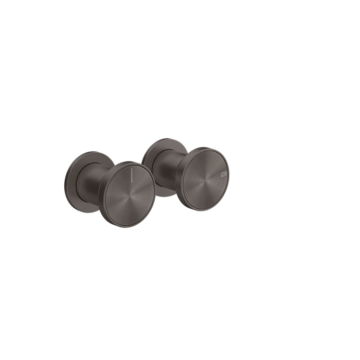 Gessi Origini Смеситель для душа, встраиваемый на 2 позиции,с вставкой, цвет: Black Metal Brushed PVD