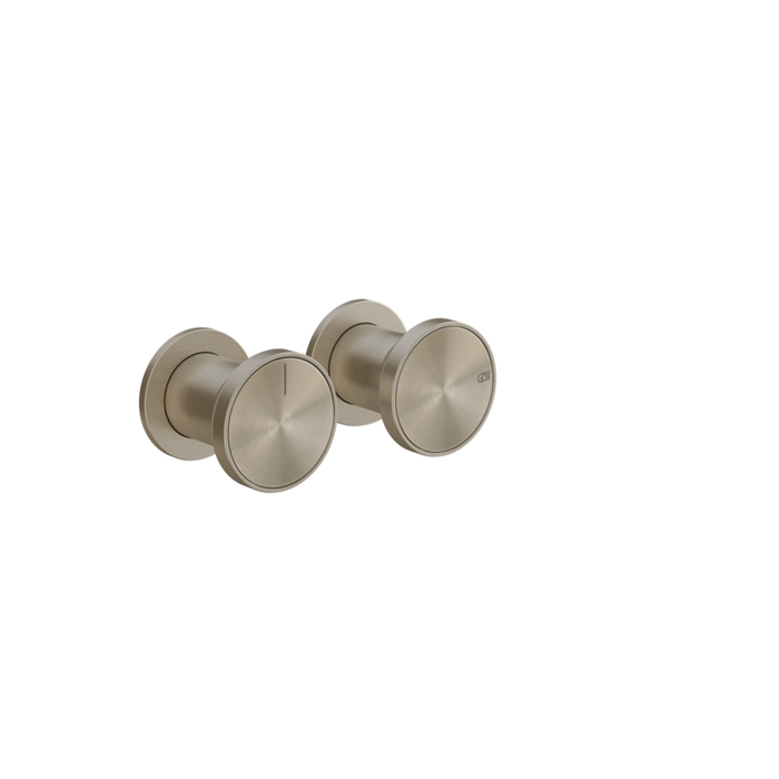 Gessi Origini Смеситель для душа, встраиваемый на 2 позиции,с вставкой, цвет: Finox Brushed Nickel