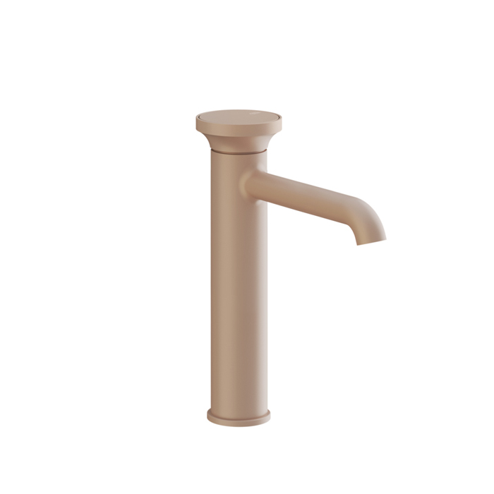 Gessi Origini Смеситель для раковины, на 1 отв, в компл. с отделочной вставкой, цвет: Matte Cipria