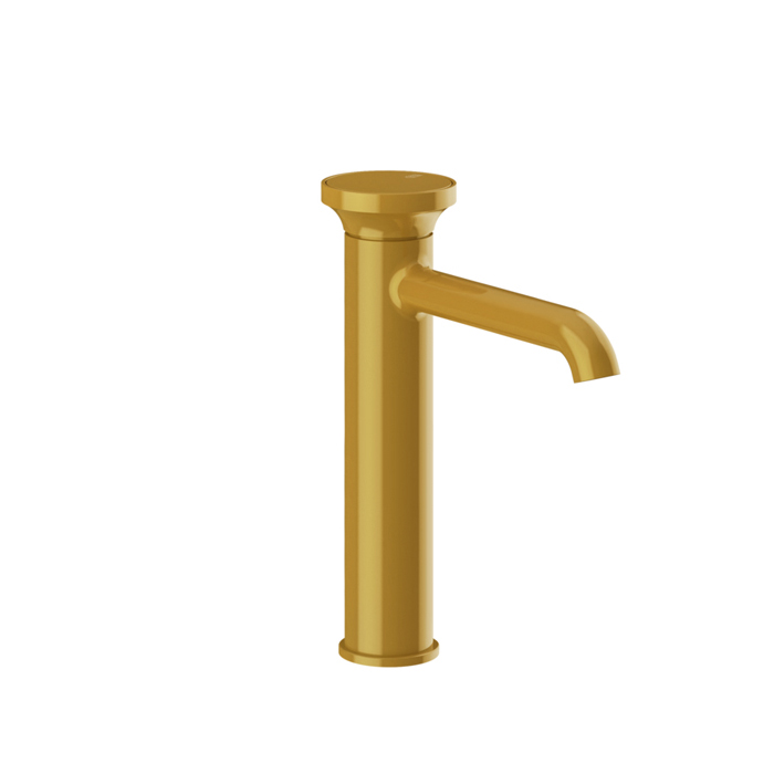 Gessi Origini Смеситель для раковины, на 1 отв, в компл. с отделочной вставкой, цвет: Glossy Ocra