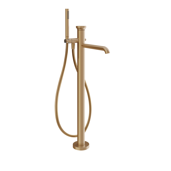 Gessi Origini Смеситель для ванны, наполньный, с ручной лейкой, в комплекте вставка, цвет: Warm Bronze Br. PVD