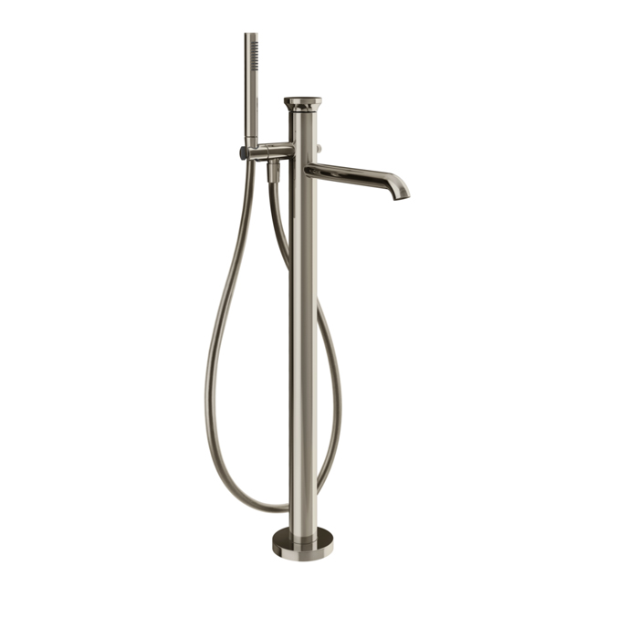 Gessi Origini Смеситель для ванны, наполньный, с ручной лейкой, в комплекте вставка, цвет: Nickel PVD