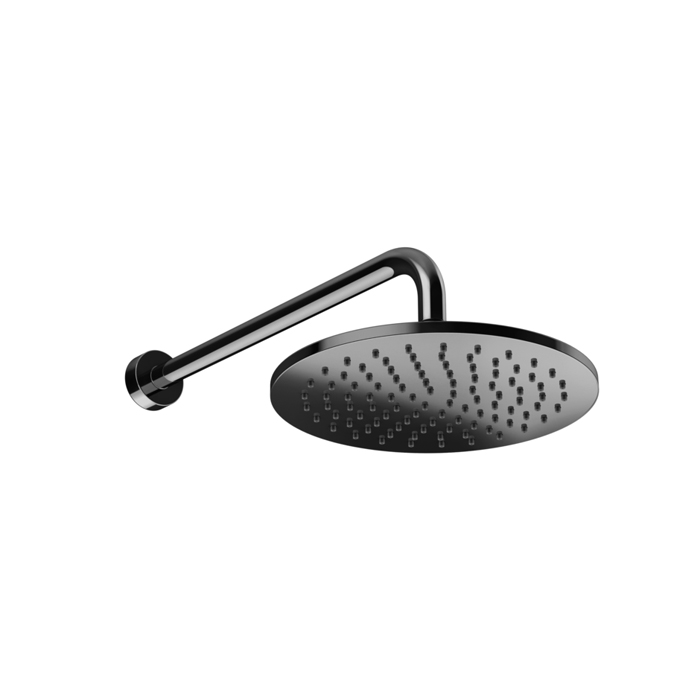 Gessi Origini Верхний душ, с кронштейном, настенный,защитой от известкового налета, цвет: Black Metal PVD