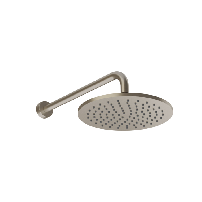 Gessi Origini Верхний душ, с кронштейном, настенный,защитой от известкового налета, цвет: Finox Brushed Nickel