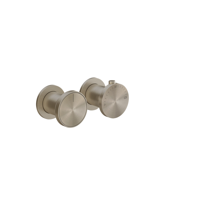 Gessi Origini Внешние части встроенного термостата для ванны, цвет: Finox Brushed Nickel