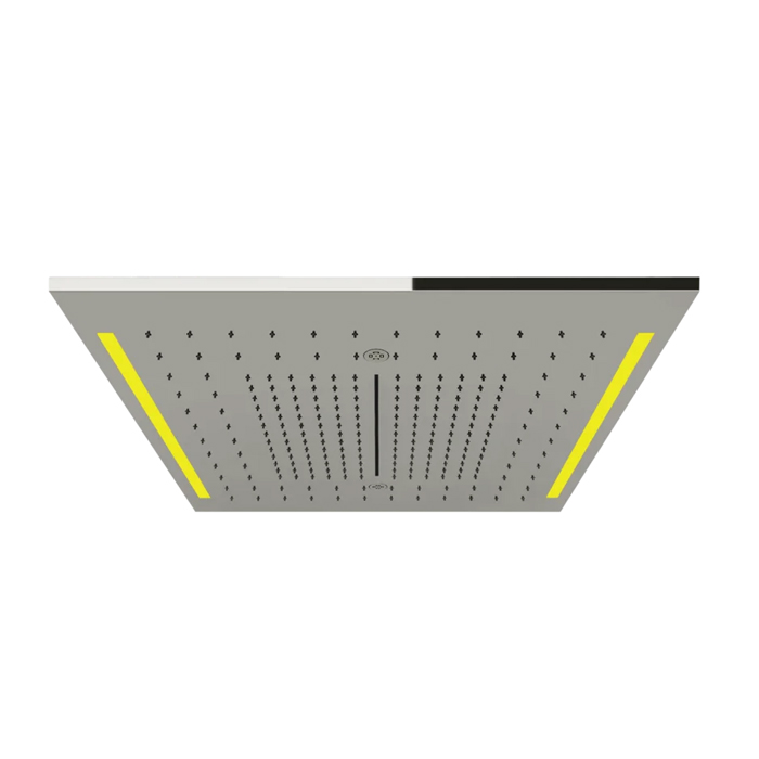 Gessi Rettangolo Colour Верхний душ, встраиваемый в потолок, 3 режима, хромотерапия, внешняя часть, цвет: Mirror Steel