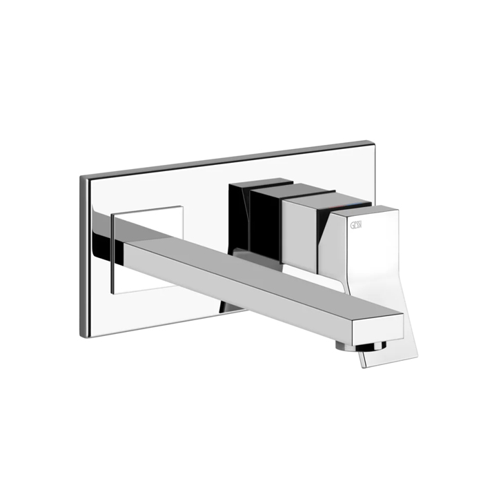 Gessi Rettangolo K Встраиваемый однорычажный смеситель для раковины, излив, внешние части, цвет: хром
