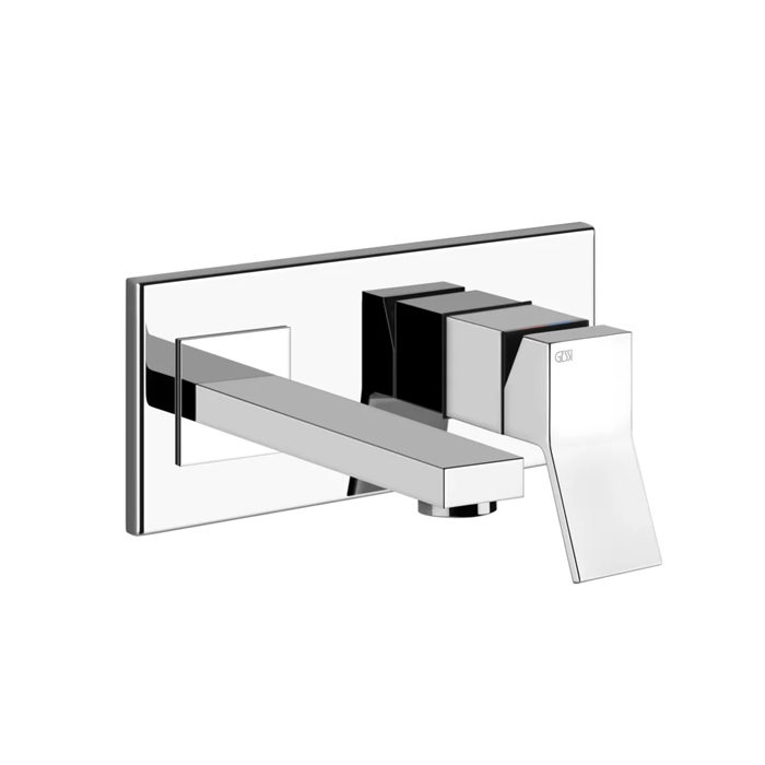 Gessi Rettangolo K Встраиваемый однорычажный смеситель для раковины с индивидуальной длиной излива, внешние части, цвет: хром