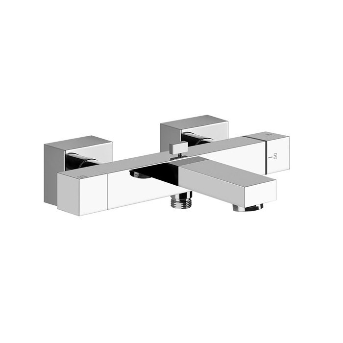 Gessi Rettangolo Термостатический смеситель для ванны с автоматическим переключателем ванна/душ, цвет: хром