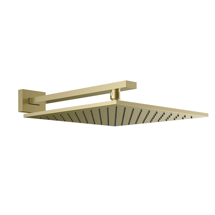 Gessi Rettangolo Верхний душ для настенного крепления, цвет: Brushed Brass PVD