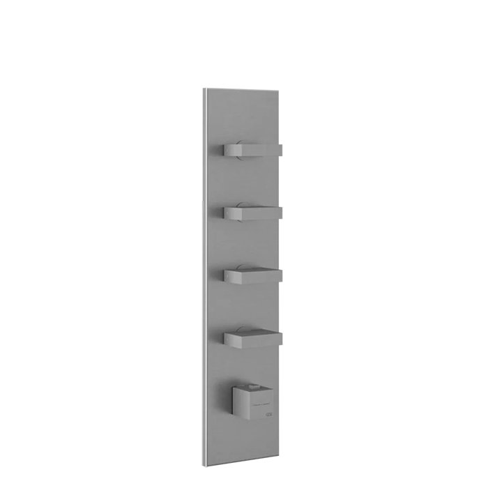 Gessi Rettangolo Встраиваемый термостатический смеситель, подключение на 3/4”, с 4мя независимыми выходами, внешняя часть, цвет: хром