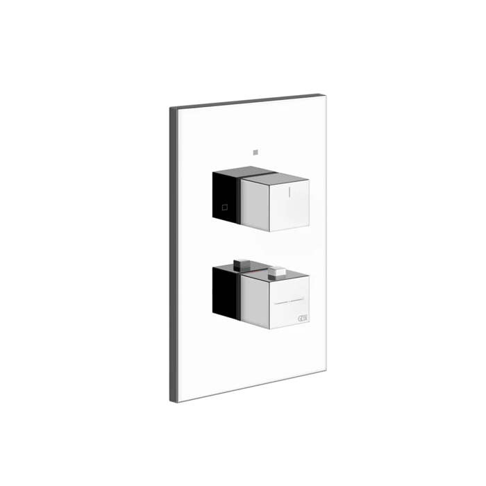 Gessi Rettangolo Встраиваемый термостатический смеситель, подключение на 3/4”, с переключателем на 2 выхода, внешняя часть, цвет: хром