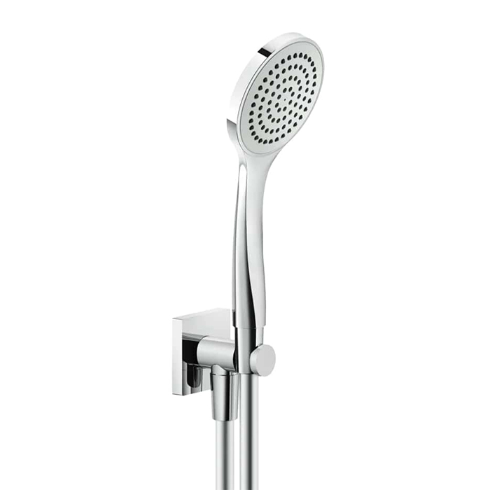 Gessi Rilievo Душевой комплект, состоящий из вывода воды на1/2", держателя, шланга 1,50 м и душевой лейки, цвет: хром