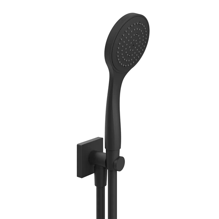 Gessi Rilievo Душевой комплект, состоящий из вывода воды на1/2", держателя, шланга 1,50 м и душевой лейки, цвет: nero XL