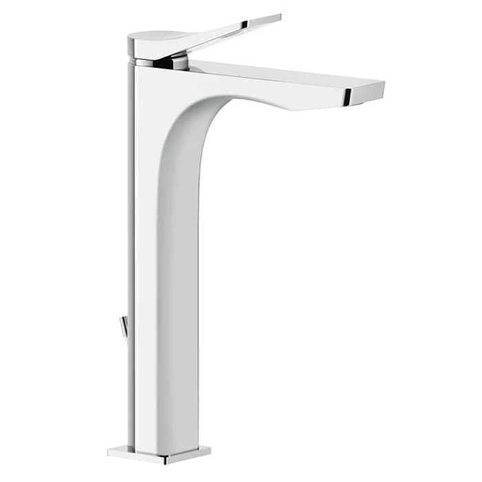 Gessi Rilievo Смеситель для раковины на 1 отв. с донным клапаном, излив, цвет: хром