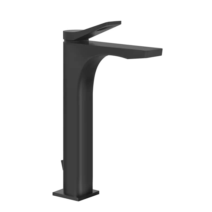 Gessi Rilievo Смеситель для раковины на 1 отв. с донным клапаном, излив, цвет: black XL