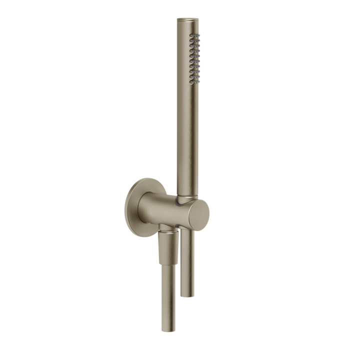 Gessi Shower Sets Душевой гарнитур с лейкой, выводом воды, держателем и шлангом, цвет: Finox Brushed Nickel