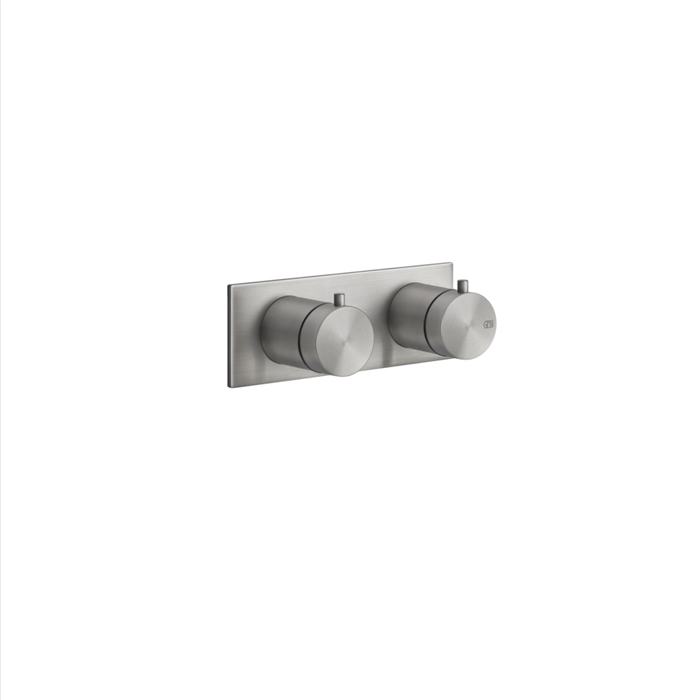 Gessi Shower316 Термостатический смеситель, с подключением на 3/4”, фильтрами и вентилем с керамическими дисками, на одну позицию, внешняя часть, цвет: шлифованная сталь