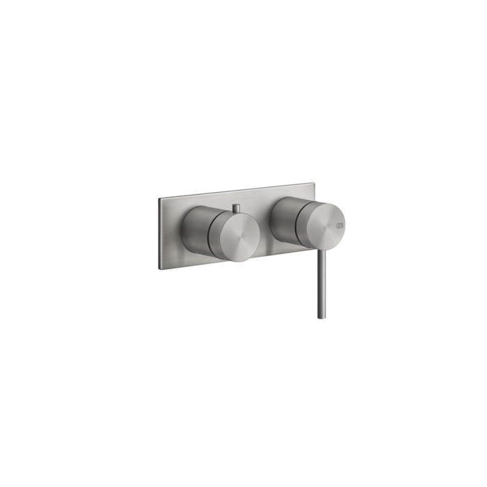 Gessi Shower316 Встраиваемый однорычажный смеситель, картридж, на две позиции с автоматическим переключателем, цвет: шлифованная сталь