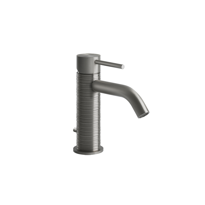 Gessi Trame Смеситель однорычажный с донным клапаном, цвет: шлифованная сталь