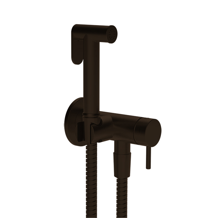 Gessi Cono GESSI TOTAL LOOK Гигиенический душ с наст. держ. со смесителем,с подводом воды и шлангом, цвет: Dark Bronze