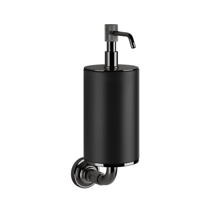 Gessi Venti20 Дозатор для жидкого мыла подвесной, цвет: черный, фурнитура Black Metal PVD