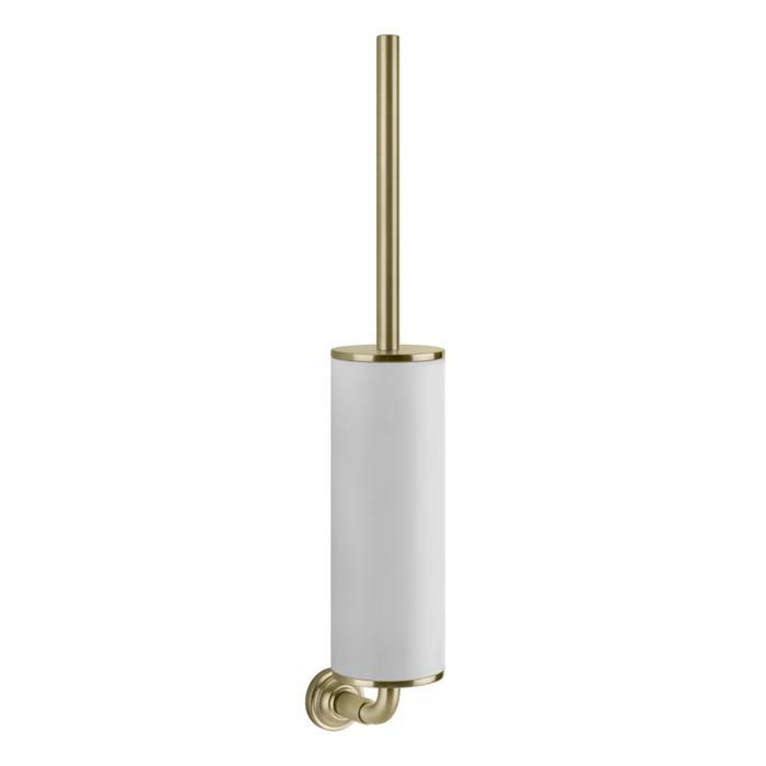 Gessi Venti20 Ершик для унитаза подвесной, цвет: белый, фурнитура Brushed Brass PVD