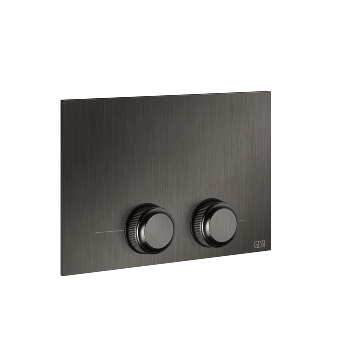 Gessi Venti20 Клавиша смыва для унитаза двойная, для инсталляций TECE, цвет: Black Metal Brushed PVD